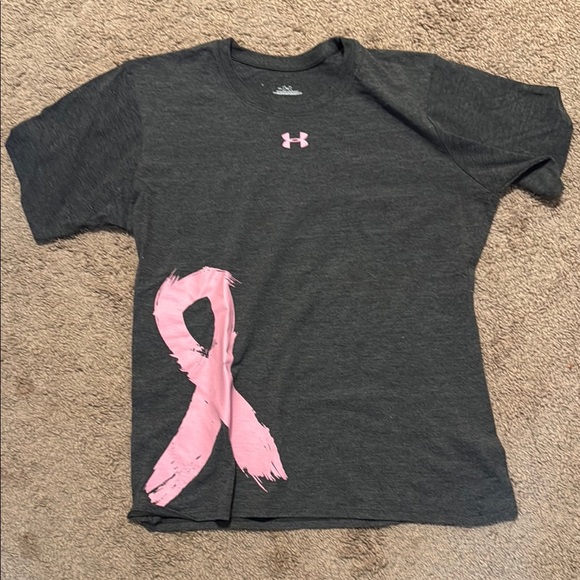 Under Armour Gray and Pink Short Sleeve Tee - Picture 1 of 1